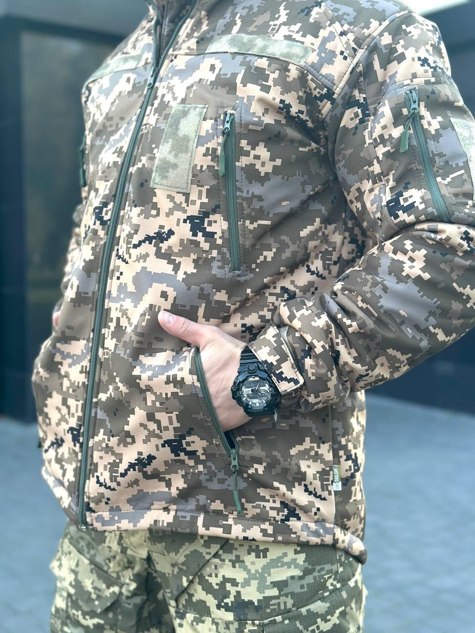 Куртка Софтшел К. піксель Military