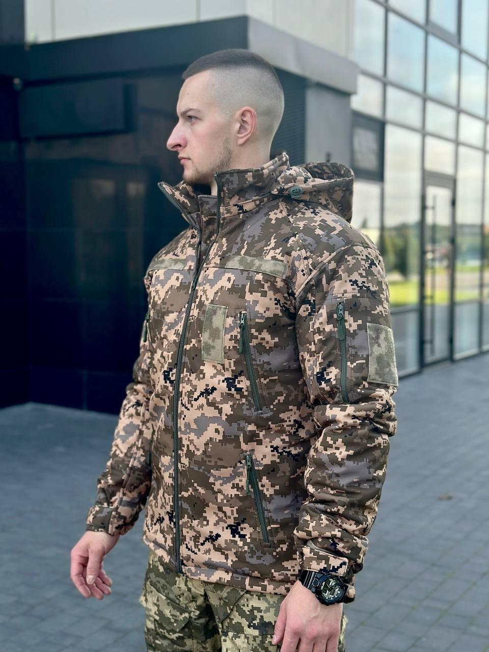 Куртка Софтшел К. піксель Military