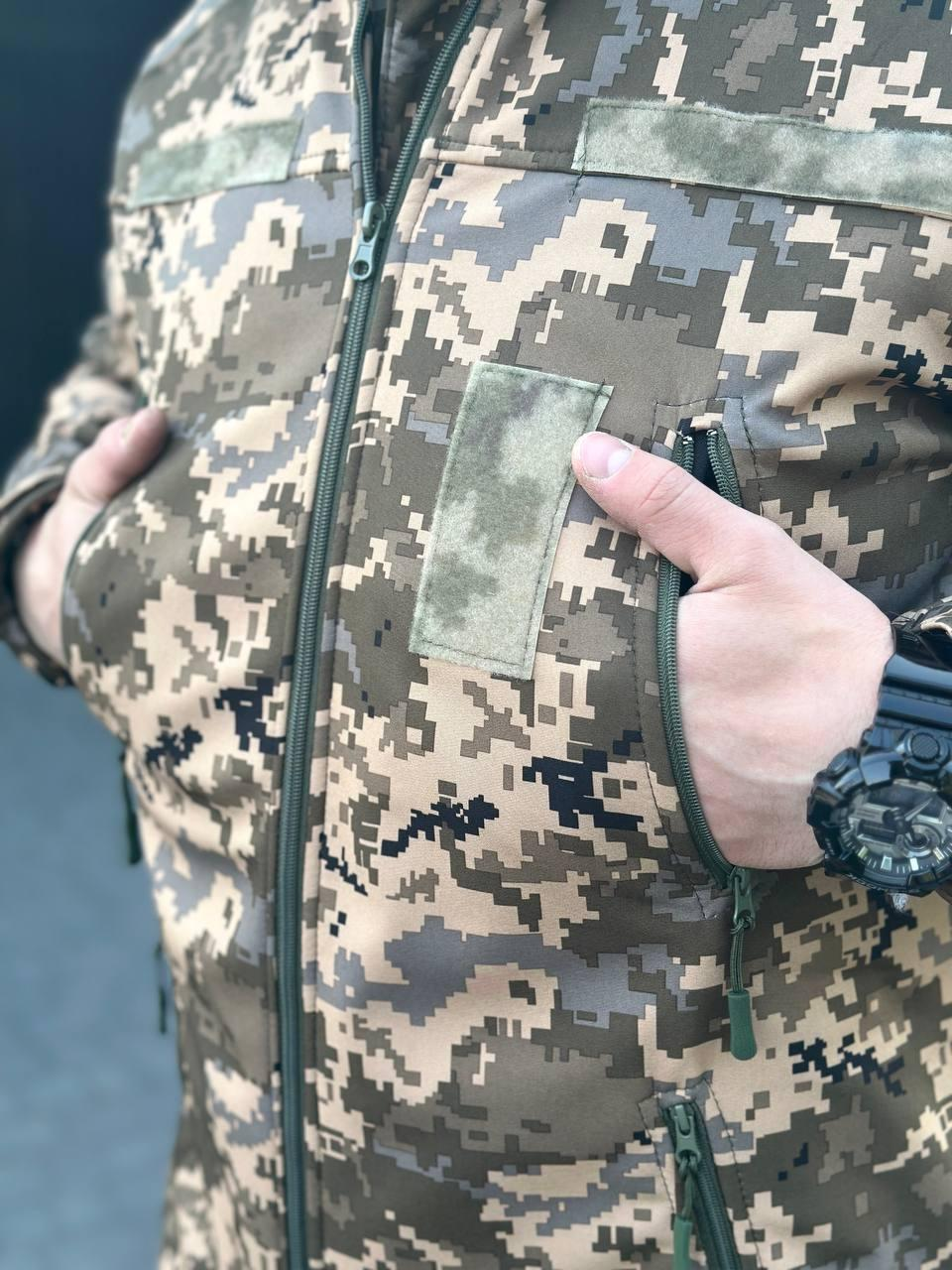 Куртка Софтшел К. піксель Military
