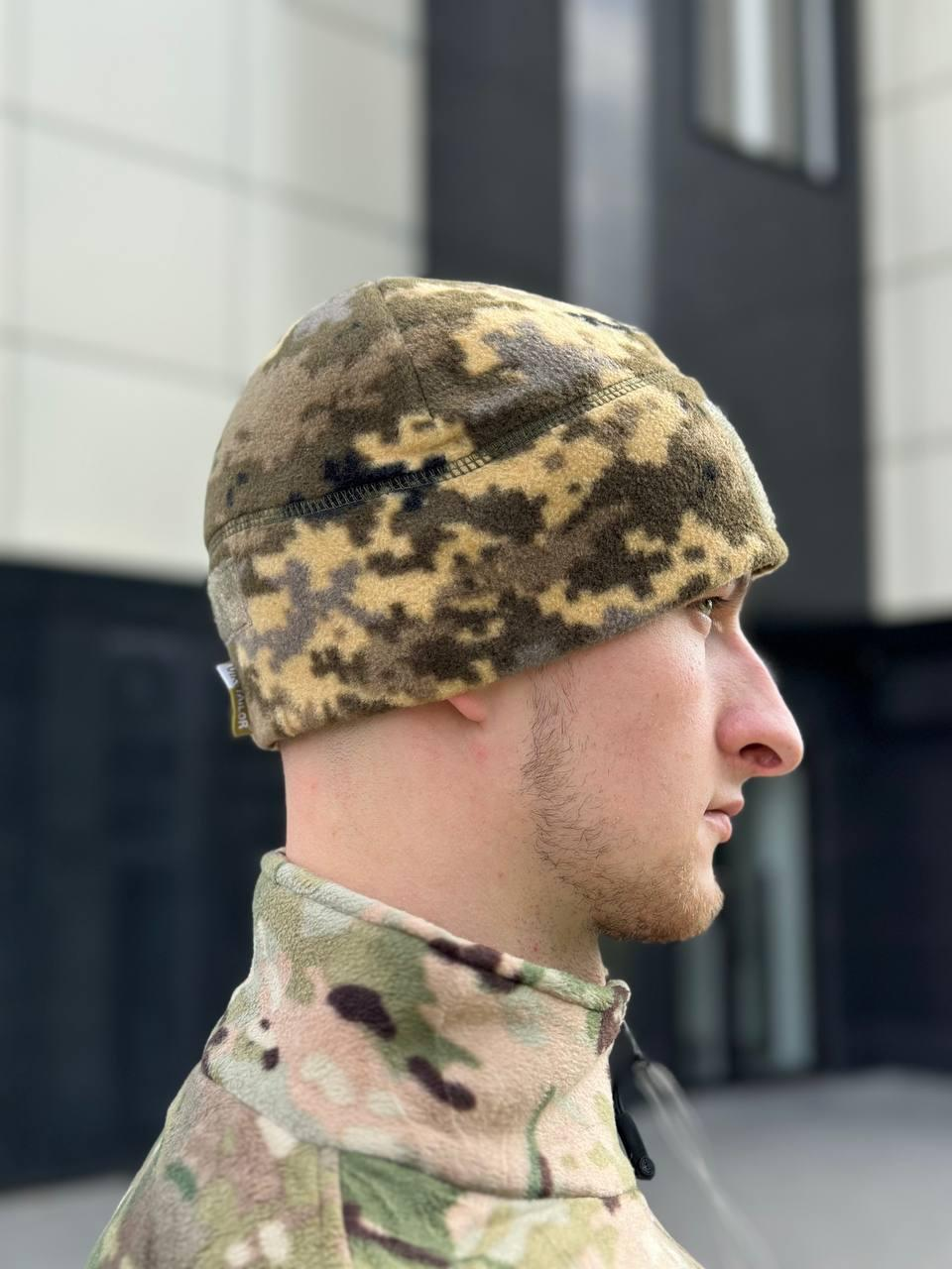 Шапка флісова піксель з Velcro