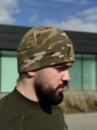 шапка фліс мультикам Military