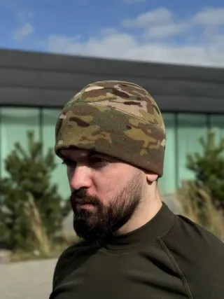 шапка фліс мультикам Military