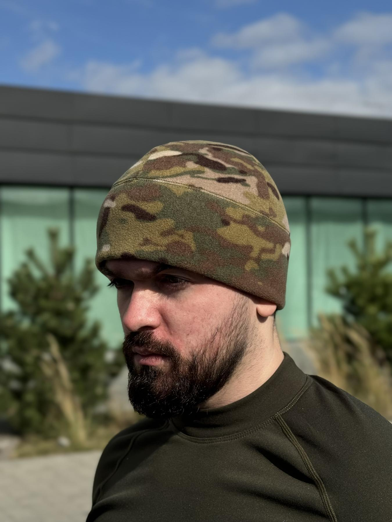 шапка фліс мультикам Military