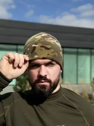 шапка фліс мультикам Military
