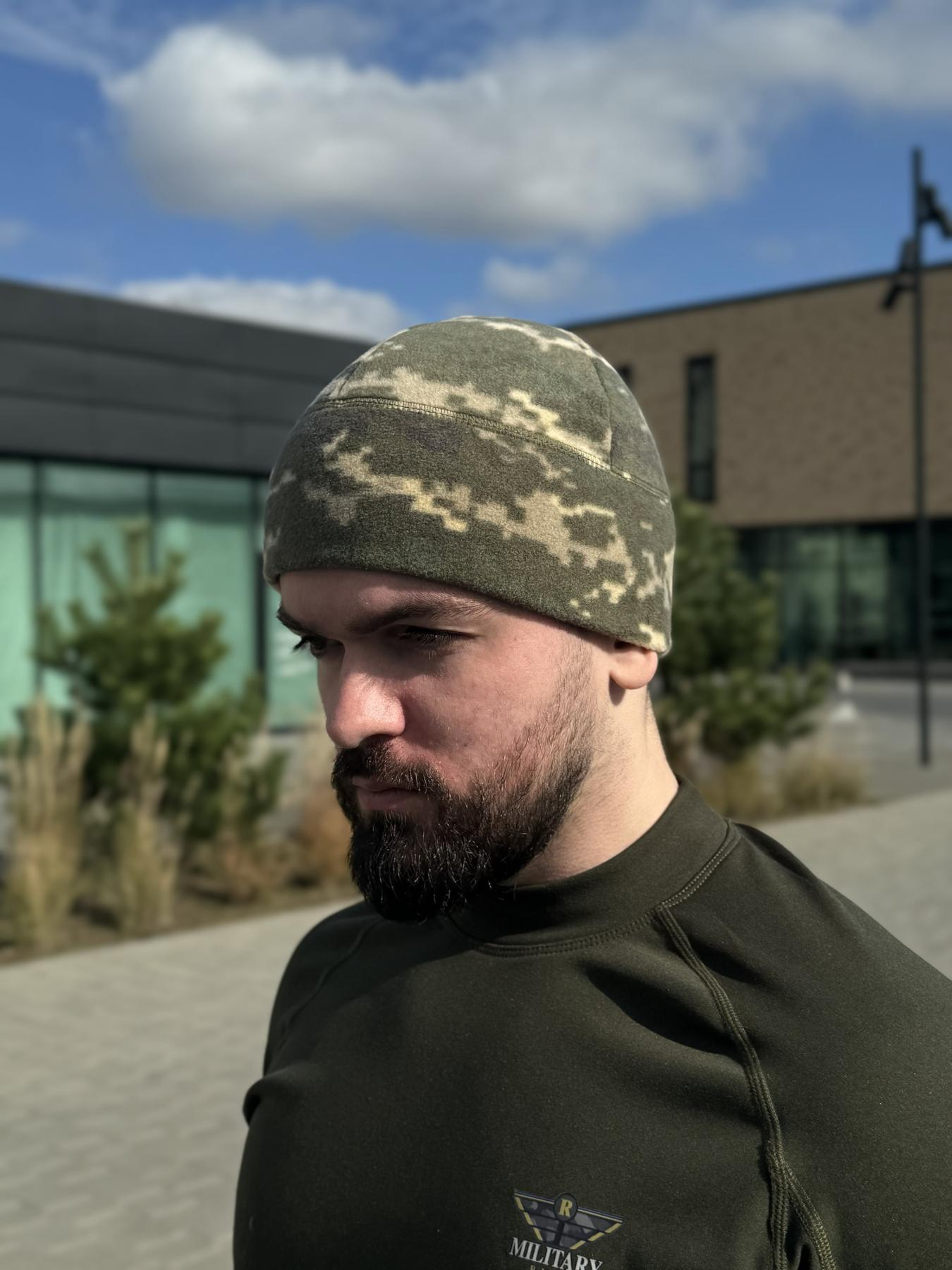 шапка фліс піксель Military