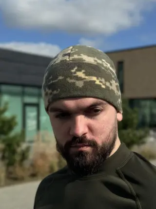 шапка фліс піксель Military