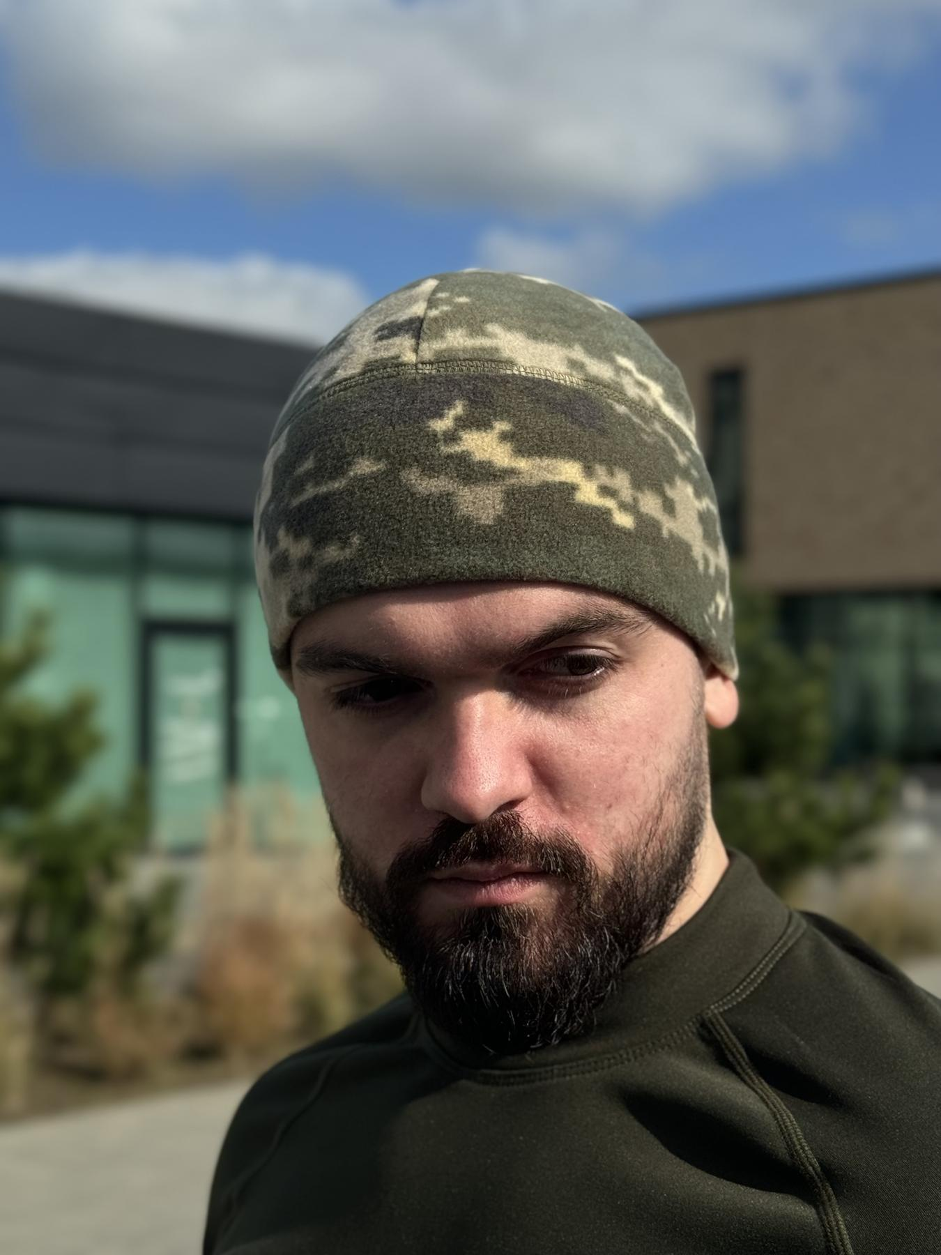 шапка фліс піксель Military