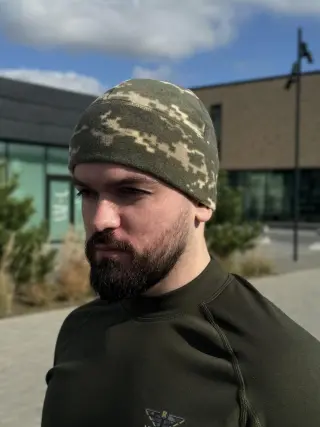 шапка фліс піксель Military