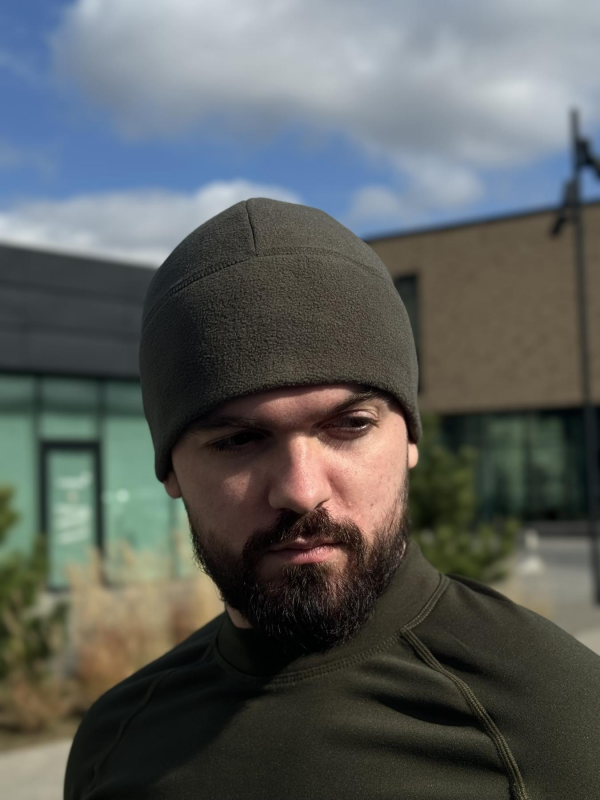 шапка фліс олива Military