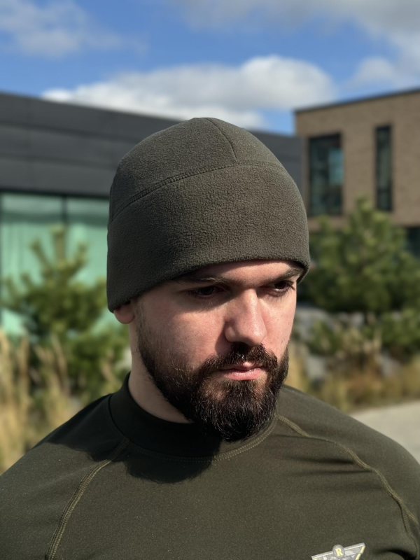 шапка фліс олива Military