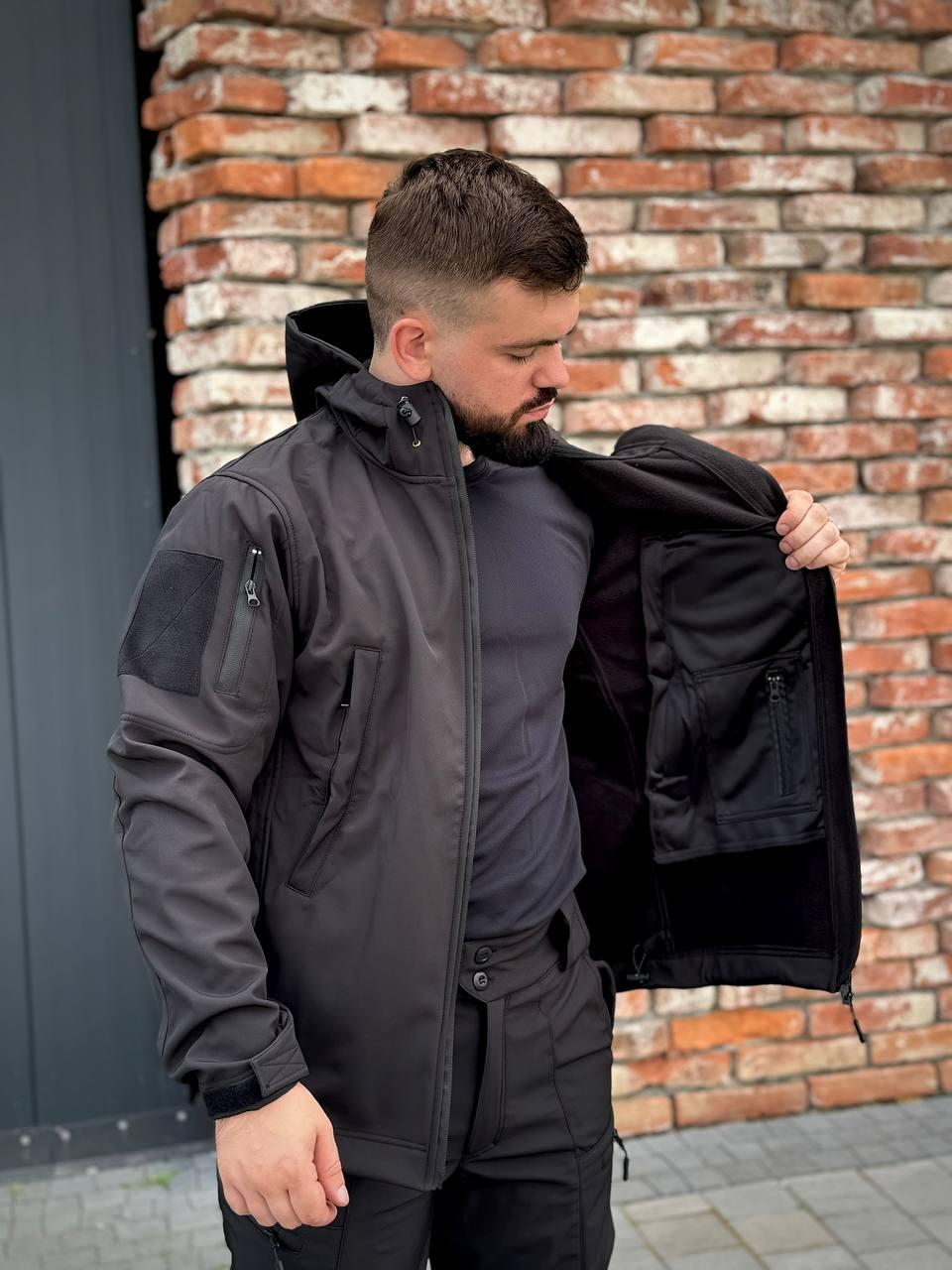 Костюм чорний софтшел Military