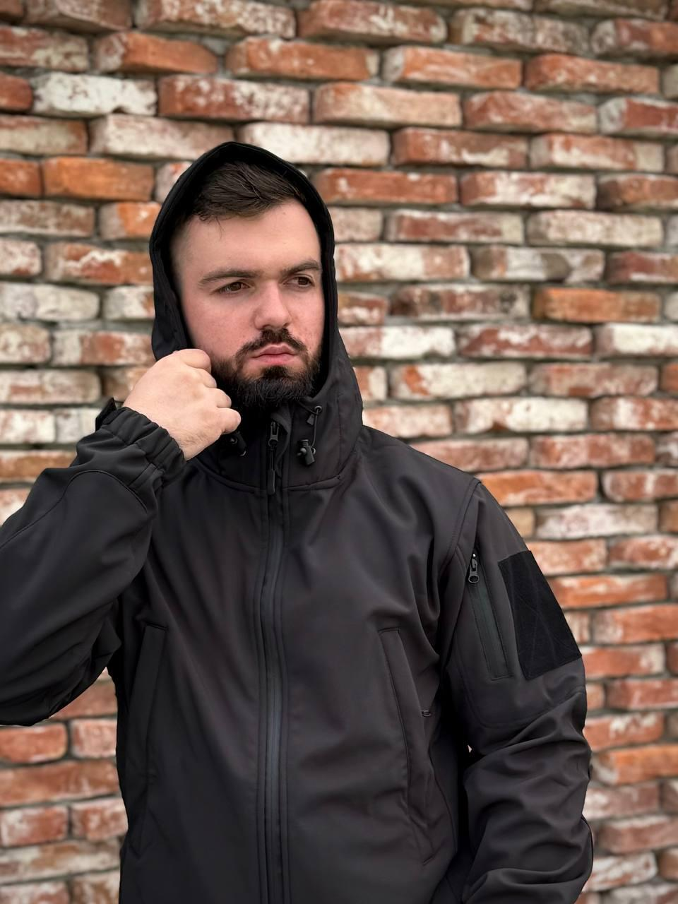 Костюм чорний софтшел Military
