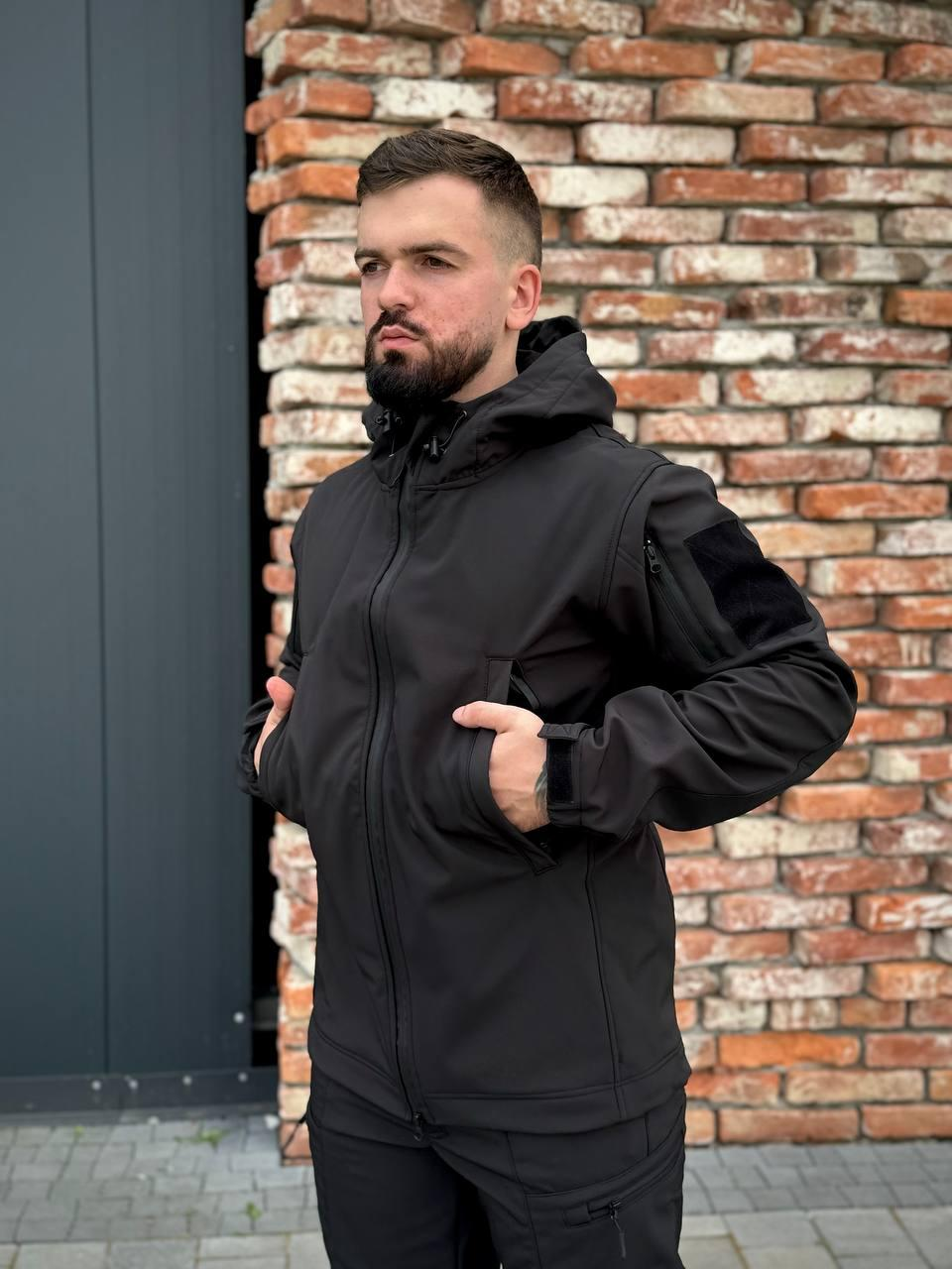 Костюм чорний софтшел Military