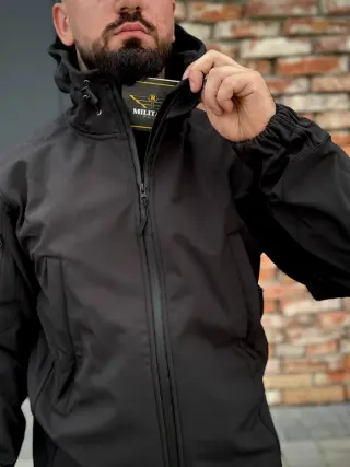 Костюм чорний софтшел Military
