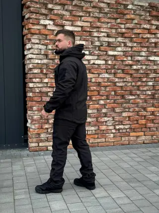 Костюм чорний софтшел Military