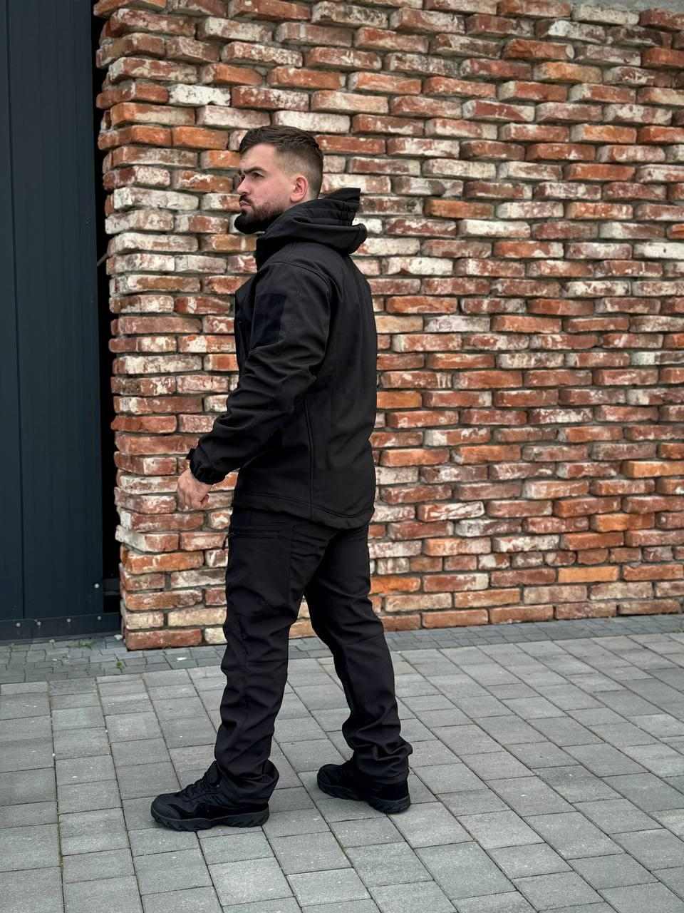 Костюм чорний софтшел Military