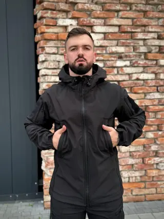 Костюм чорний софтшел Military