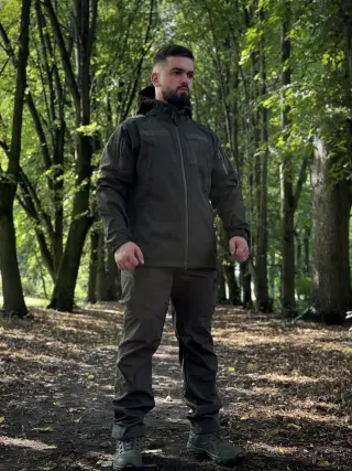 Костюм олива софтшел Military