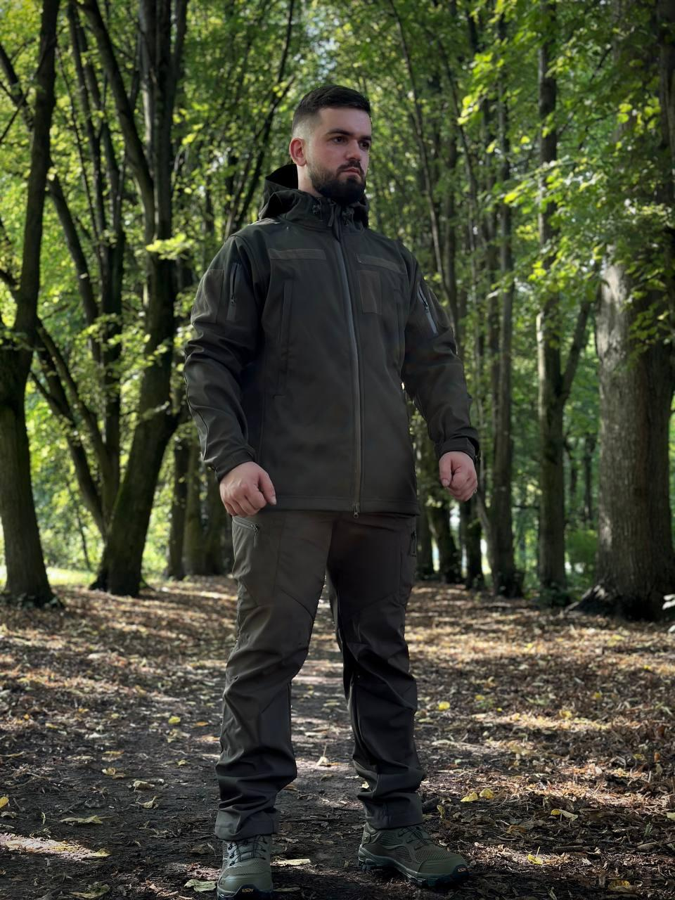Костюм олива софтшел Military