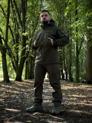 Костюм олива софтшел Military