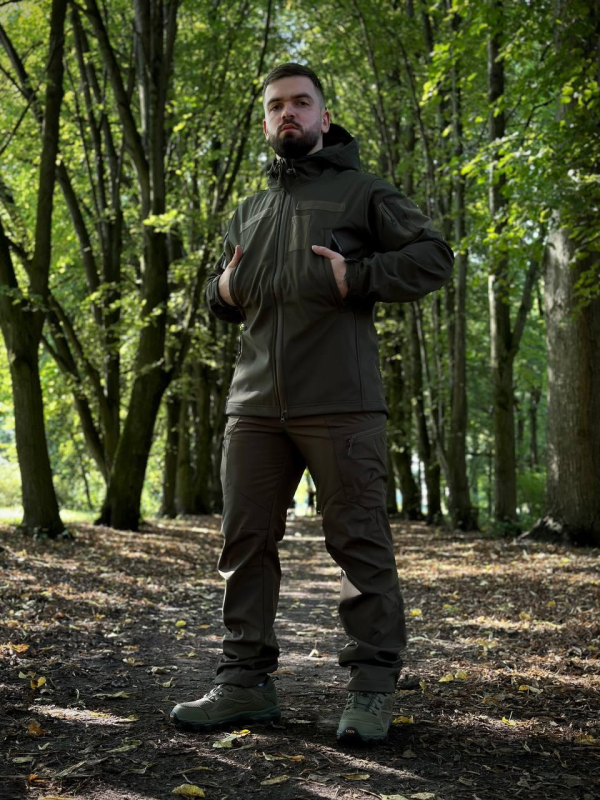 Костюм олива софтшел Military