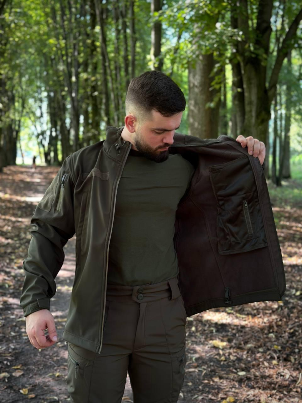 Костюм олива софтшел Military