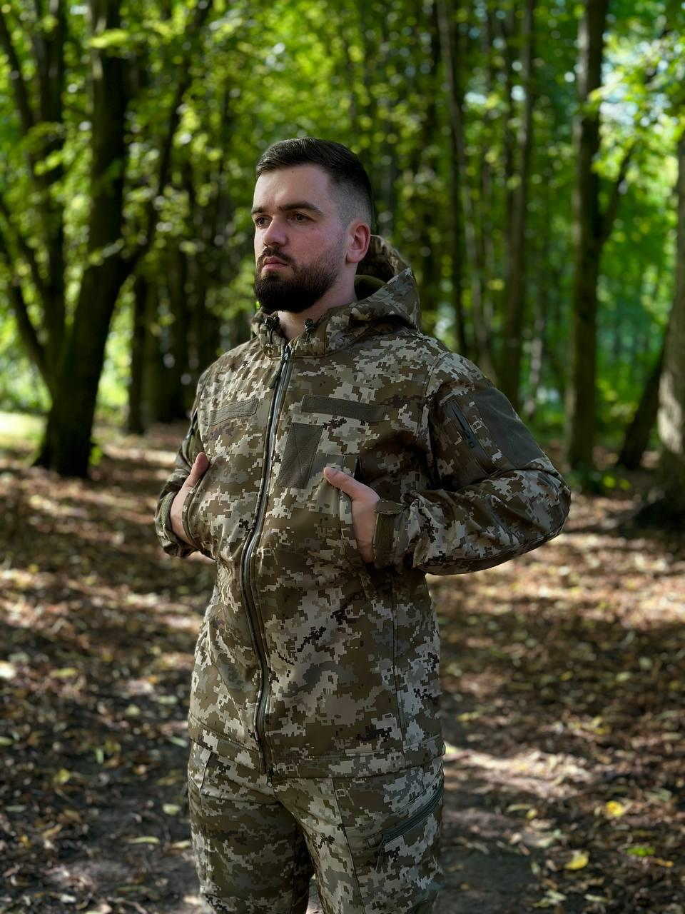 Костюм піксель софтшел Military