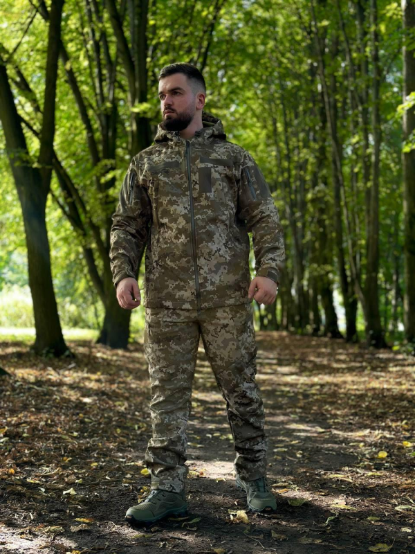 Костюм піксель софтшел Military