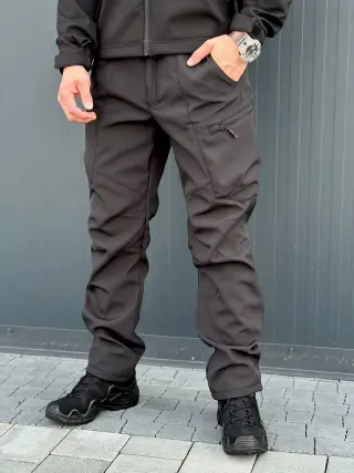 штани чорні софтшел Military
