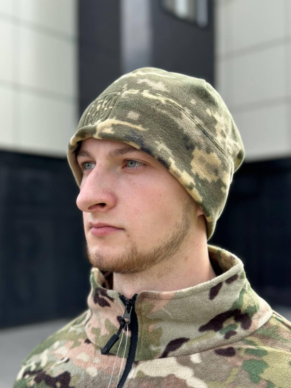 шапка фліс з гербом