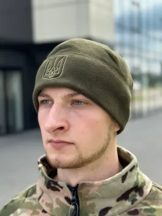 шапка фліс з гербом