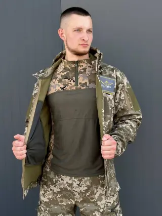 Куртка Софтшел піксель Military