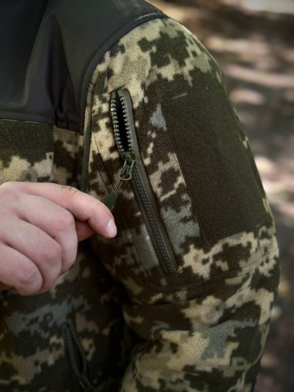 Флісова кофта піксель Мілітарі
