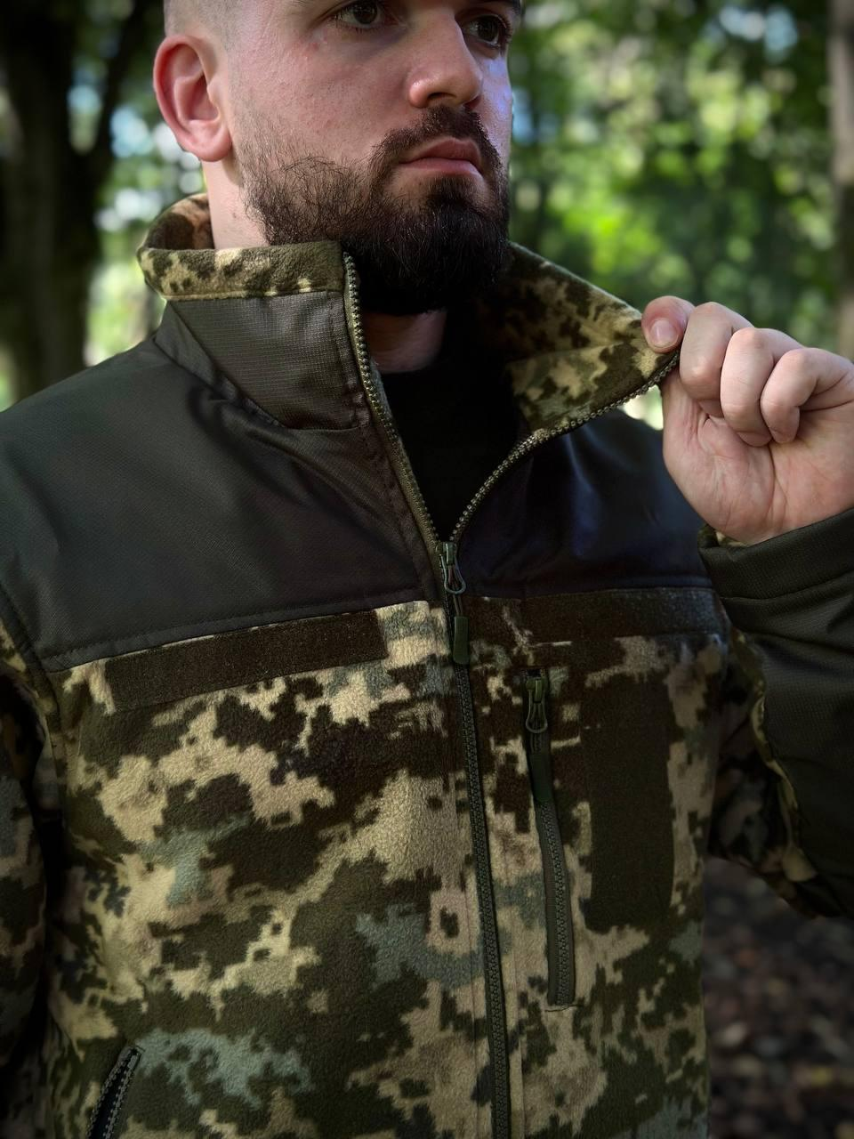 Флісова кофта піксель Мілітарі