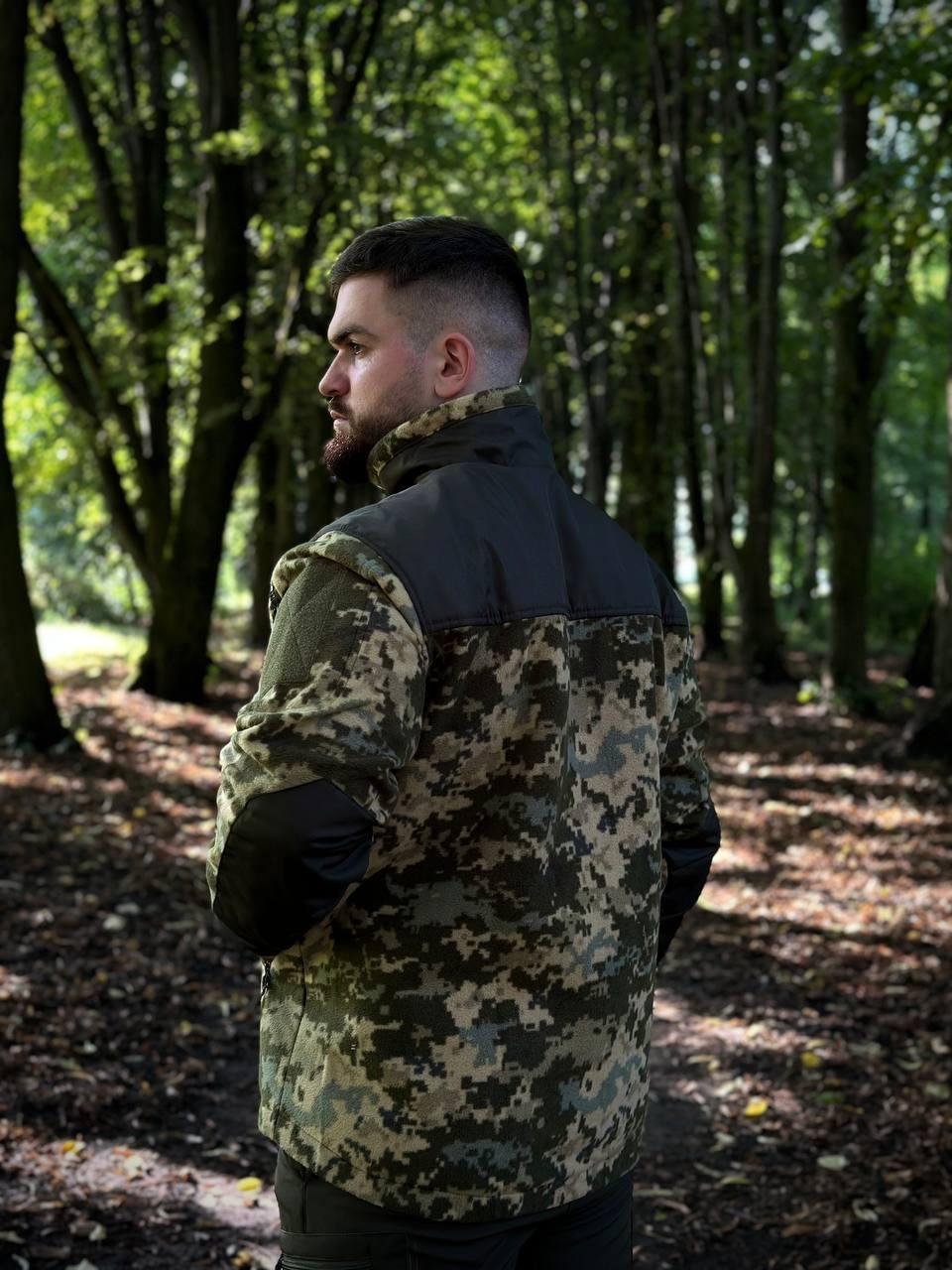 Флісова кофта піксель Мілітарі