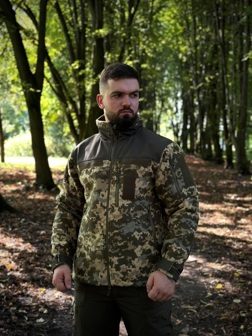 Флісова кофта піксель Мілітарі