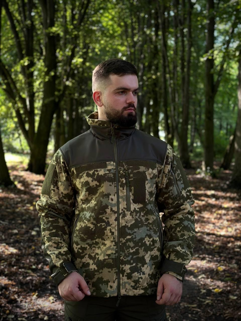 Флісова кофта піксель Мілітарі