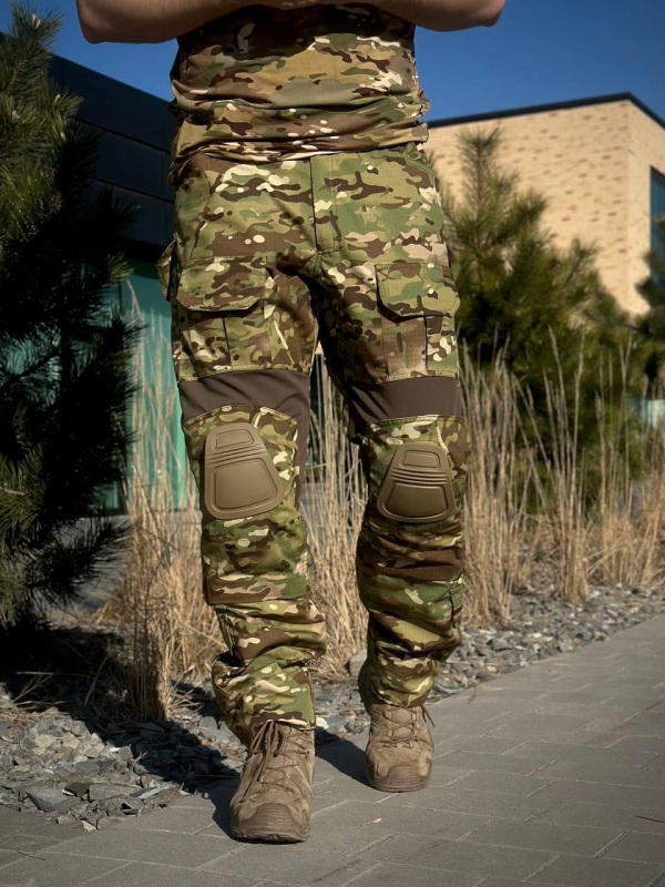 Тактичні Штани G3 з Наколінниками мультикам Military MTP