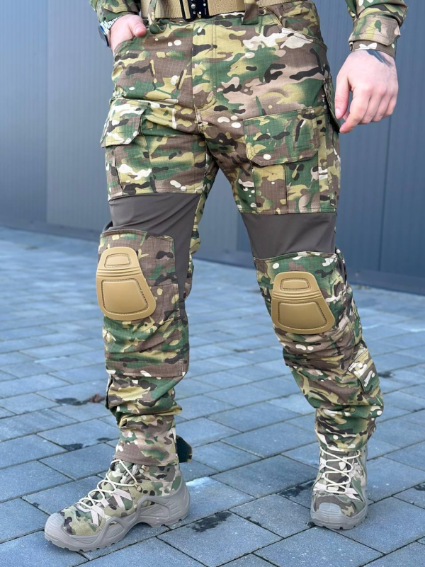 Тактичні Штани G3 з Наколінниками мультикам Military MTP