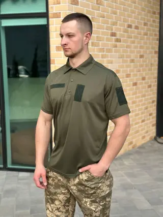Поло олива cool max military