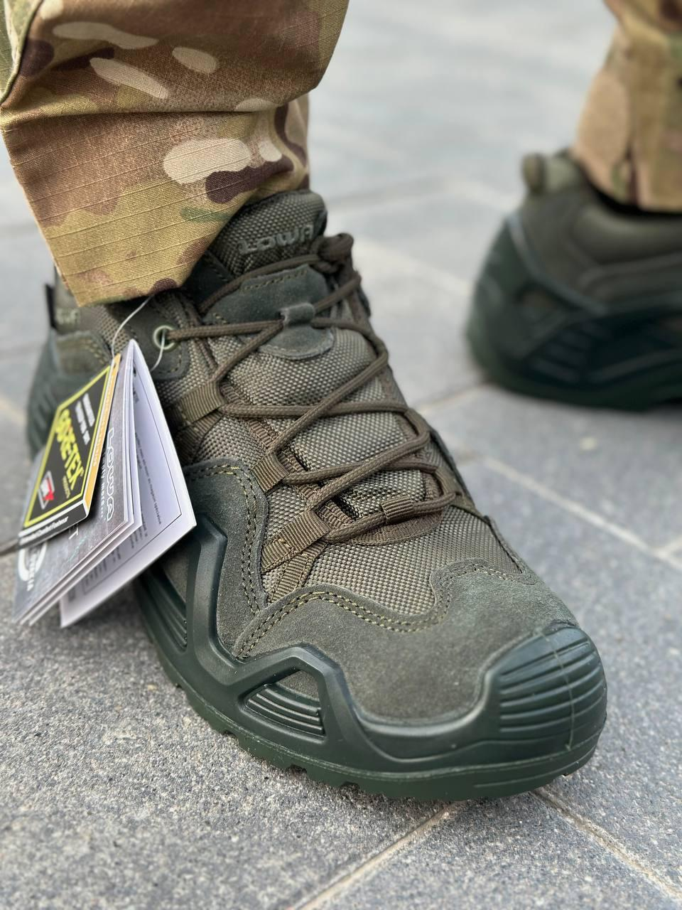 Тактичні Кросівки олива LOWA Gore-Tex Green
