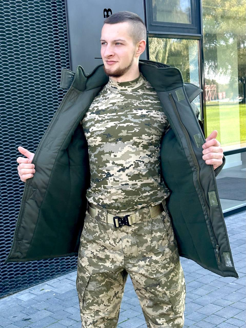 Теплий Зимовий Бушлат B&L олива БАТАЛИ