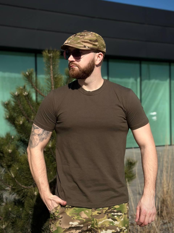 Футболка Військова Олива Х/Б Military Бавовна