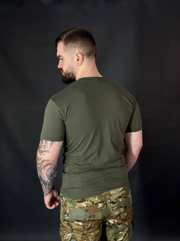 Футболка Військова Олива Х/Б Military Бавовна