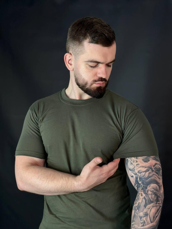 Футболка Військова Олива Х/Б Military Бавовна