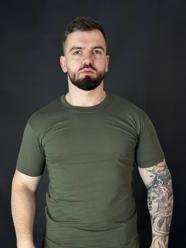 Футболка Військова Олива Х/Б Military Бавовна