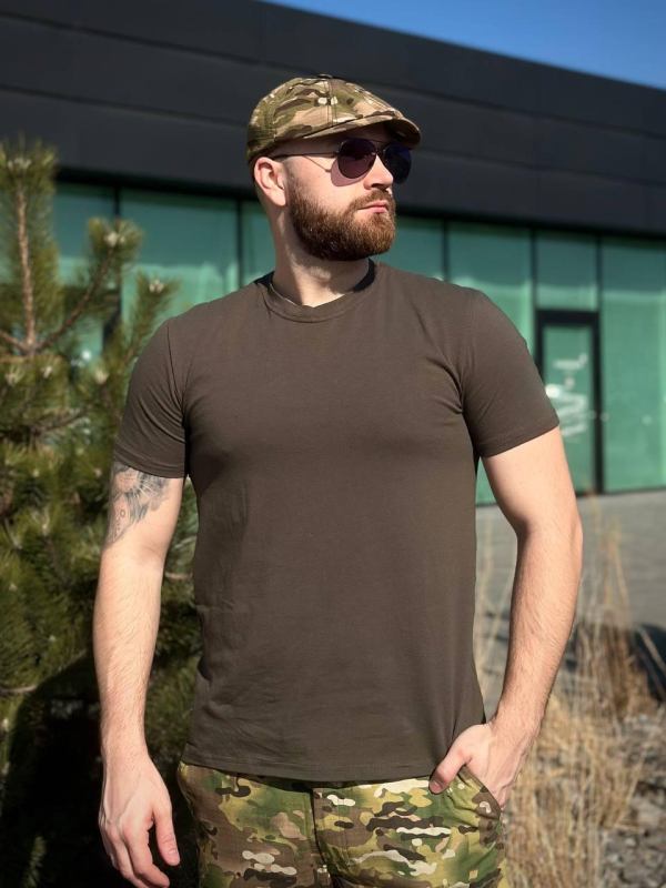 Футболка Військова Олива Х/Б Military Бавовна