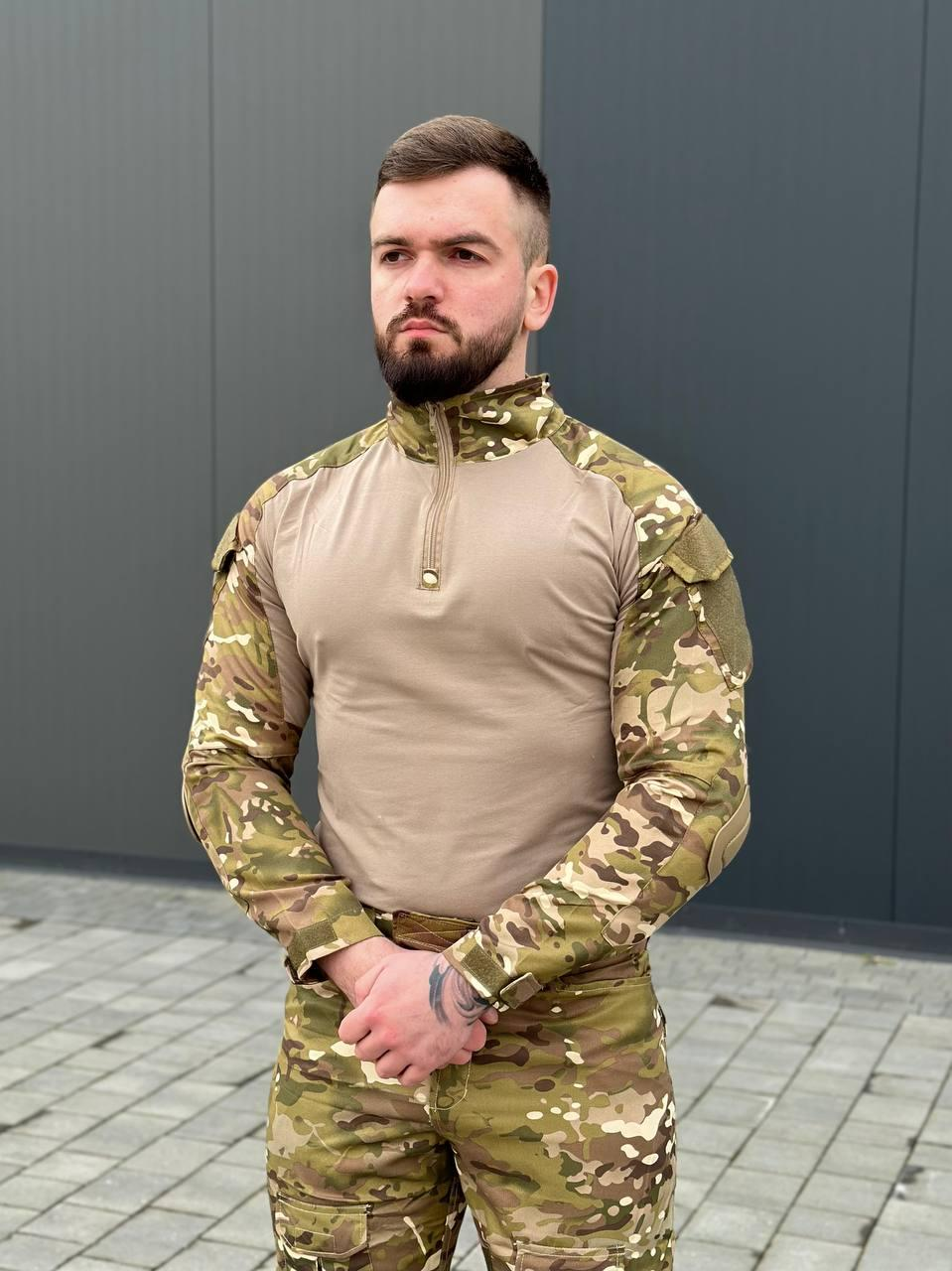 Тактичний Військовий Комплект Мультикам Убакс Та Штани MTP G1 Коліна+Локті в Комплекті