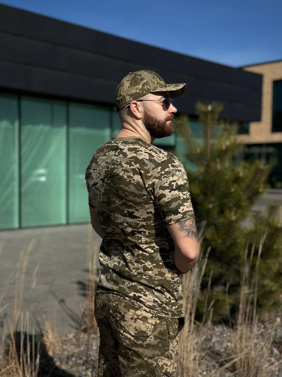 Футболка Військова Піксель Х/Б mm14 Military Бавовна