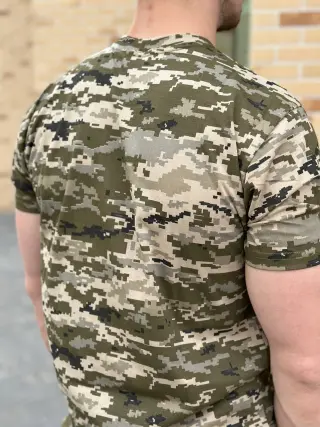 Футболка Військова Піксель Х/Б mm14 Military Бавовна